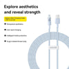 Baseus Gem Transparent 2.4A USB to 8 Pin Fast Charging Data Cable, Length:2m(Blue)