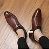Autumn And Winter Business Dress Large Size Men's Shoes, Size:40(Brown)