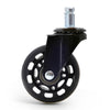 2.5 inch PU Black Transparent Wheel Suitable for Office Chair 11x22mm Mute Screw Universal Wheel