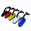 Motorcycle Handle All Aluminum Cherry Rearview Mirror(Black)