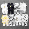 Children Cartoon Cotton Underwear Care Belly Pajamas Set, Size:XL(White Morning)