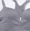 Wireless Sporty Shockproof Running Push Up Sports Bra, Size:XL(Blue)