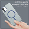 For iPhone 12 MagSafe Frosted Translucent TPU + PC Full Coverage Phone Case(Dark Blue)