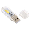 3W 3LEDs 5V 80LM USB LED Book Light Portable Night Light Warm Light