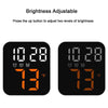 Simple Temperature Display Clock Three Alarm Clock Porch Wall Clock(Orange Lamp)