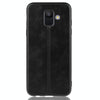 For Galaxy A6 Shockproof Sewing Cow Pattern Skin PC + PU + TPU Case(Black)