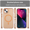 For iPhone 13 MagSafe Frosted Translucent TPU + PC Full Coverage Phone Case(Orange)