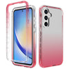 For Samsung Galaxy A35 5G Shockproof Clear Gradient PC + TPU Phone Case(Red)