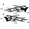 2 PCS/Set D-751 Flame Pattern Car Modified Decorative Sticker(Black)