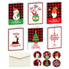 6 Fold Cards + 6 Envelopes + 6 Stickers Christmas Day Greeting Cards(MC8-92)