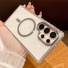 For Samsung Galaxy S23 Ultra 5G Transparent MagSafe Phone Case with Lens Film(Grey)