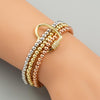 3 In 1 Men Women Micro-inlaid Zircon Elastic Bracelet(Love)