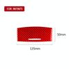 Car Carbon Fiber Gear Panel Ashtray Decorative Sticker for Infiniti Q50 2014-2020, Left and Right Drive (Red)