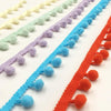 20 Yards Pompom Lace Ribbon Fur Ball Trim For Craft DIY Curtain Home Decorative Clothes Sewing Accessories(Light Grey)