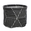 Fabric Storage Basket Desktop Organizer Basket, Style: Black Prismatic
