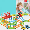 Rail Car Toy Set Assembled Electric Rail Toys With a Racing Car