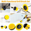 6 PCS / Set Electric Drill Head Car Tire Floor Crevice Cleaning Brush(Black)