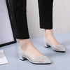 Women Shoes Hollow Rhinestone Pumps, Size:37(Gold)