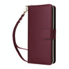For iPhone 15 Pro Nine-card Slots Zipper Wallet Bag Leather Phone Case(Wine Red)