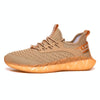 Men Lightweight Breathable Mesh Sneakers Flying Woven Casual Running Shoes, Size: 38(Terracotta Colour)