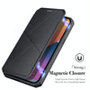 For iPhone 13 Pro Max DUX DUCIS New Skin X Series PU + TPU Horizontal Flip Leather Case with Holder & Card Slots (Black)