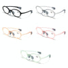 Portable Magnifying Glass Presbyopic Glasses Silicone Anti-Blue Light Reading Glasses, Degree: +250(Light Green)