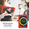 For Samsung Galaxy Tab S8 11 inch SM-X700 Silicone + PC Tablet Case with Shoulder Strap(Red+Black)