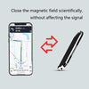 F601 4 PCS One Word Long Magnet Car Bracket Car Navigation Lazy Magnetic Metal Bracket(Rounded Black)