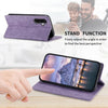 For Samsung Galaxy A36 Business Solid Color Magnetic RFID Leather Phone Case(Purple)