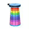 Outdoor Folding Telescopic Stool Portable Fishing Chair(Rainbow)