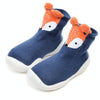 D2201 Children Cartoon Tube Floor Socks Knitted Soft Bottom Baby Shoes Socks, Size: 22-23(Blue Fox)