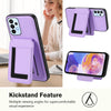 For Samsung Galaxy A13 4G CX01 Detachable Magsafe Magnetic Card Bag Phone Case(Light Purple)