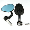 Motorcycle Aluminum Alloy Foldable Rearview Mirror(Black)