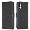 For Samsung Galaxy A56 5G Four-leaf Embossed Leather Phone Case(Black)