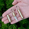 Keychain Pendant Small Knife Portable Art Cutting Knife(Bronze)
