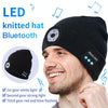 Outdoor Night Running Night Fishing LED Light Illumination Bluetooth 5.0 Knitted Hat (Black)