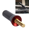 Carbon Fiber Aluminum Short Antenna Polished Universal Screws Base(Small Size)(Black)