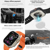 iW9 Ultra 2.04 inch Screen Smart Call Watch, BT Call / Heart Rate / Blood Pressure / Blood Oxygen(Grey Gold)