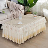 Simple Fabric Lace Rectangular Tablecloth, Size: 80x150cm(Peach Skin Velvet Beige)