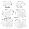 Plastic Storage Basket Desktop Sundry Organizer Frame Toys Kitchen Snacks Storage Box, Style: Shallow Medium White