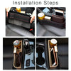 Car Seat Gap Interior PU Leather Storage Box Water Cup Holder(Principal Driver Brown)
