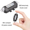 Motorcycle Bicycle Charging Strobe Decorative Warning Tail Light(Red Blue Light)