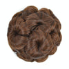 Wig Ball Head Flower Hairpin Hair Bag Wig Headband for Bride(Light Brown)