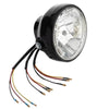 Motorcycle 7 Inch LED Headlamp Angel Ring Steering Function With Bracket(Shock Absorber Diameter 35-43MM)