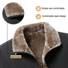 Autumn and Winter Middle-aged Dad Jacket Men Velvet Thickening Clothes, Size: M(Gray)