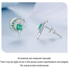S925 Sterling Silver Platinum Plated Fresh Star Moon Earrings(BSE972)