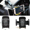 Car Phone Holder Car Air Outlet Mobile Phone Holder Suction Cup Navigation Instrument Panel General, Style:2 in 1(Blue)