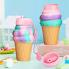 Cute Cartoon Foldable Sports Water Bottle, Color: Kitten (Pink)