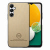For Samsung Galaxy A13 5G / A04s Twill Fabric Leather Skin Back Phone Case(Khaki)