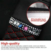 Car Leather Seat Belt Cover Shoulder Pads with Bling Diamonds 6.5x23cm(Black)